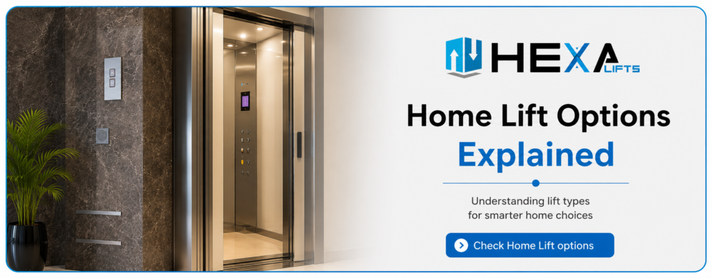 Modern home lift options explained with premium residential elevator design