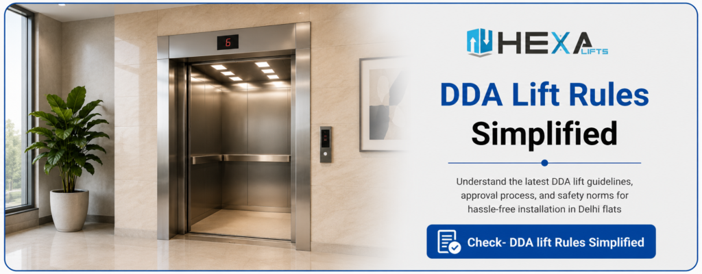 DDA lift rules and approval guide for residential flats in Delhi